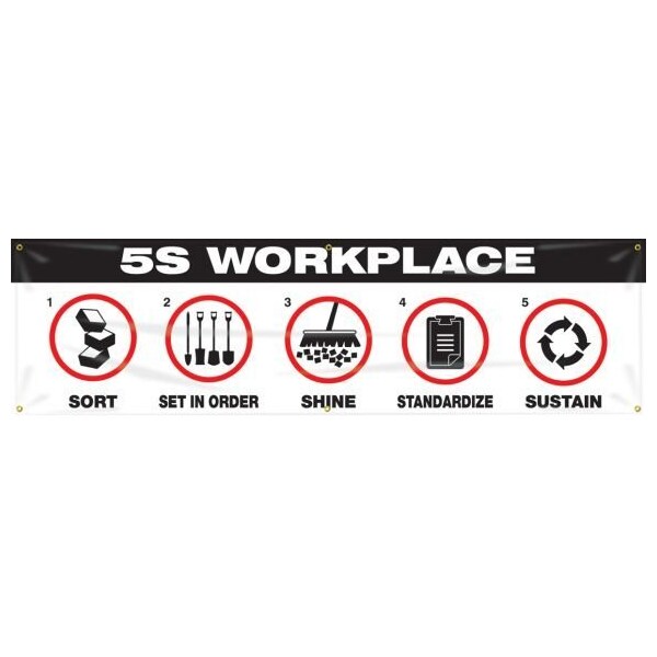 Accuform SAFETY BANNERS 5S WORKPLACE SORT MBR980 MBR980 - main